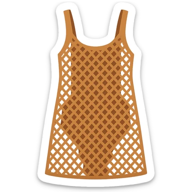 flat vector crochet swim coverup dress sticker
