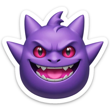 Pokemon legendary purple and pink mega gengar sticker