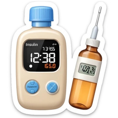 insulina e medidor de glicose sticker