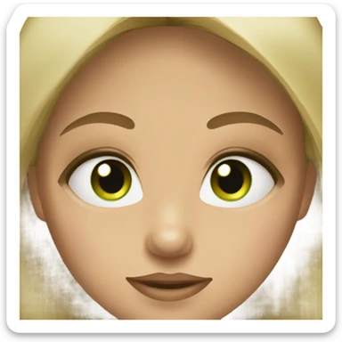 girl with green eyes and long dirty blonde hair sticker