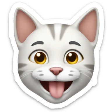 GATO RIENDO sticker