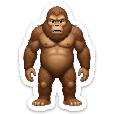 Create a scary full bodied emoji of Bigfoot sticker