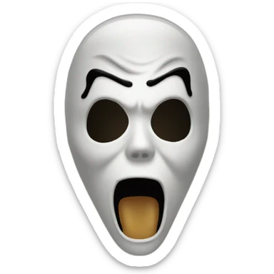 scream mask sticker