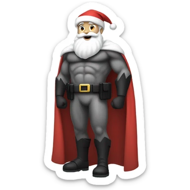 Santa clause in Batman suit  sticker