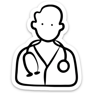 medical doctor with stethoscope sticker