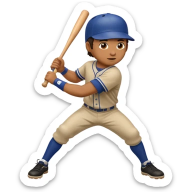baseball player practicing sticker