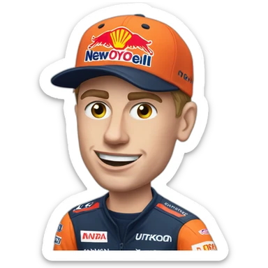 Max verstappen with a trash sticker