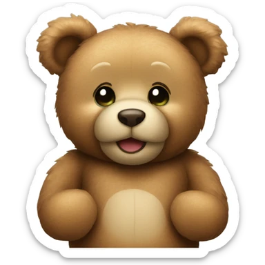 teddy bear showing love  sticker