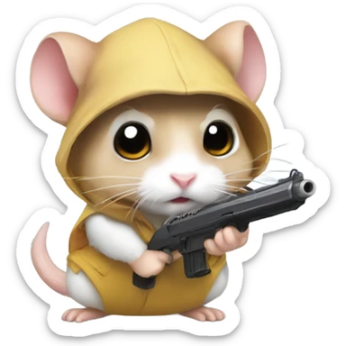 Hamster assassin  sticker