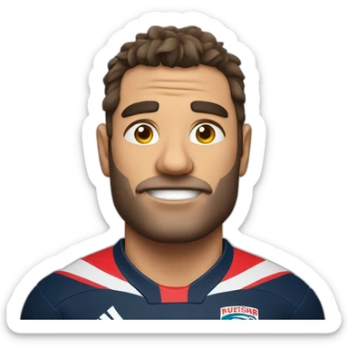 Strong rugbyman sticker