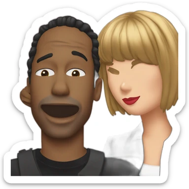 travis scott and taylor swift performing sticker