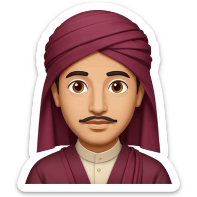 Qatari man with ghutra  sticker
