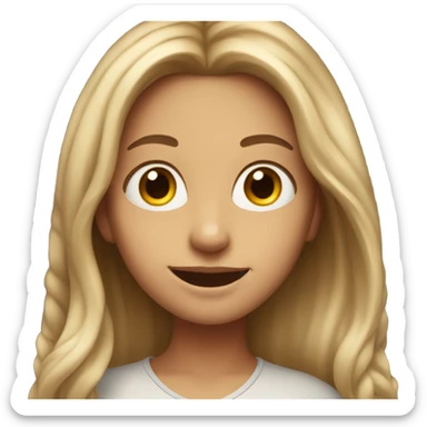 realistic portrait of a girl sticker