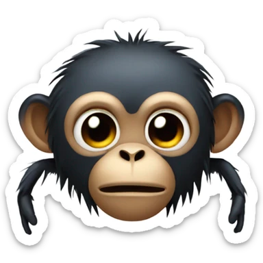 Monkey head and spider body sticker