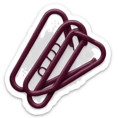 burgundy paper clips sticker