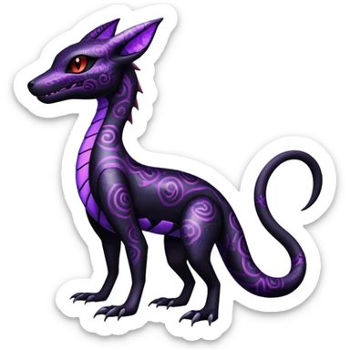 Salazzle-Salandit-Umbreon-Fakémon-hybrid-creature (full body)  sticker