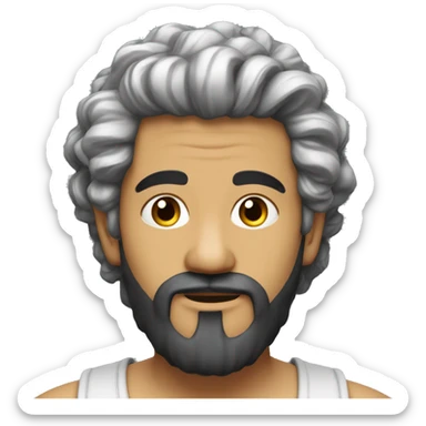 Cheveux boucles moyen orient homme sticker
