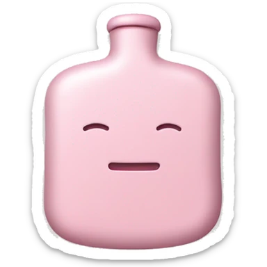 Hot water bottle solid light pink color sticker