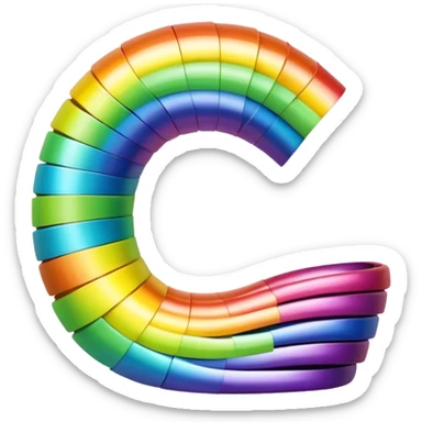 rainbow slinky sticker
