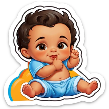 Hispanic baby boy sticker