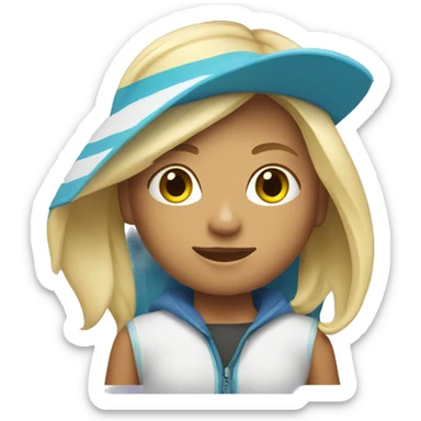 Blonde girl surfer sticker