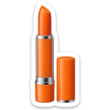 Orange-colored tube-shaped cosmetic sticker