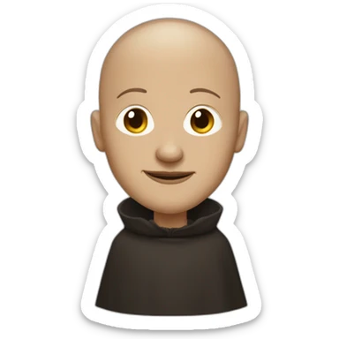 luther as monk with 40 years and white skin sticker