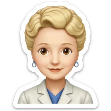 marie curie french scientific sticker