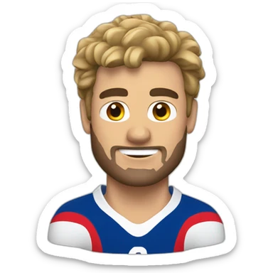 French Rugbyman playing rugby sticker