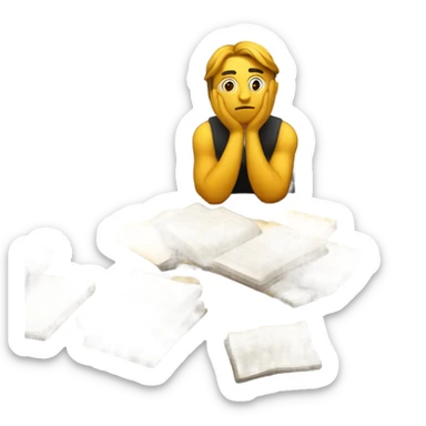 Someone who doesn't know how to start studying sticker