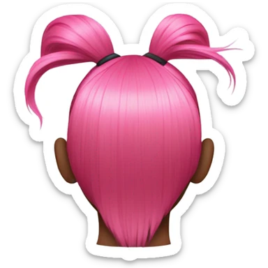 Pink ponytail sticker