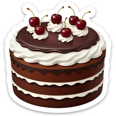 Black forest cake more darker sticker