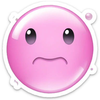 pink bubble  sticker
