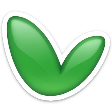Green check mark with high flick no background sticker