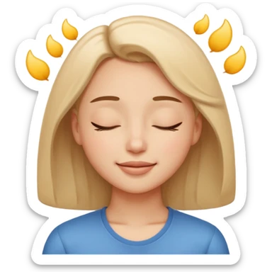 Augen geslossen. Total im moment. Glpcklich, leichtes lächeln. Verträumt. Leichtigkeit. Freiheit. sticker