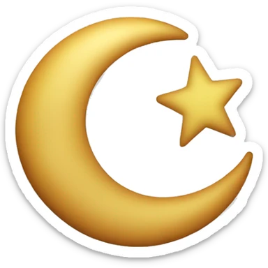 Muslim crescent star sticker