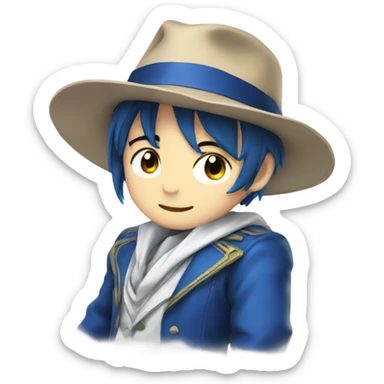 Kaito Kid signature sticker