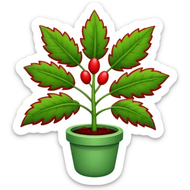  planta carnivora con sangre sticker
