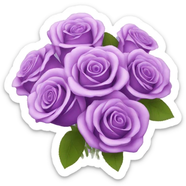 purple rose flower bouquet  sticker