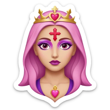Sacred heart pink violet woman sticker