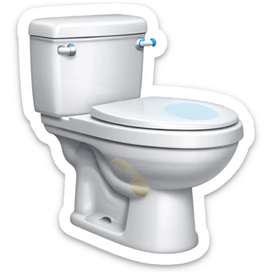 flush toilet sticker