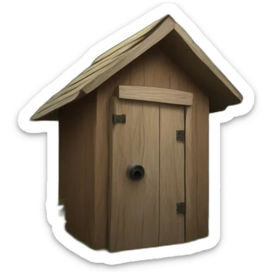 bear outhouse woods sticker