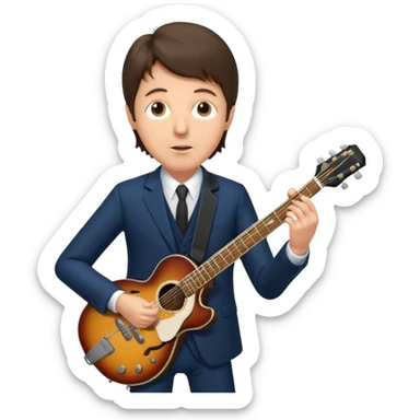 Paul McCartney playing guitar suit sticker