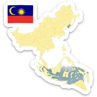 Malaysia map sticker