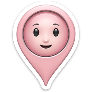 pale pink location pin sticker