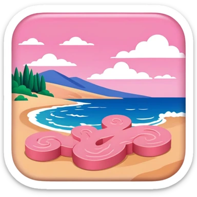 Matisse slop style pink SPAM art landscape sticker
