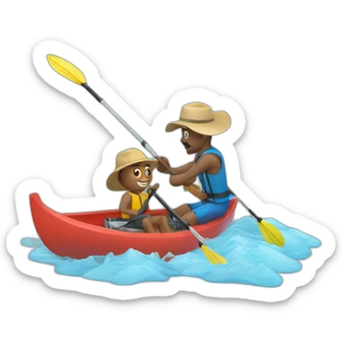 Man getting fish off of hook with a kayak paddle sticker