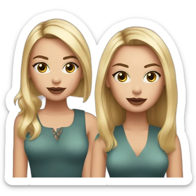 Margot robbie and megan with straight hair sticker