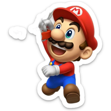 Mario qui met un dunk sticker