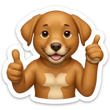 An adult Labrador's paw giving a thumbs up. sticker